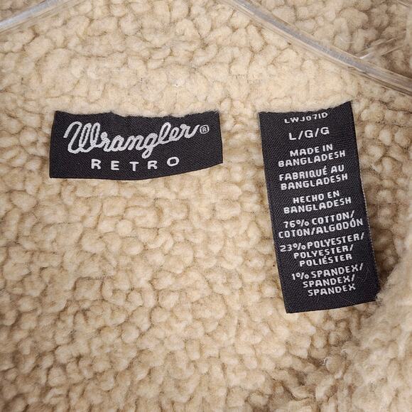 Wrangler Women's Retro Denim Jacket Sherpa Lined Western Large Excellent Cond. - Picture 9 of 13